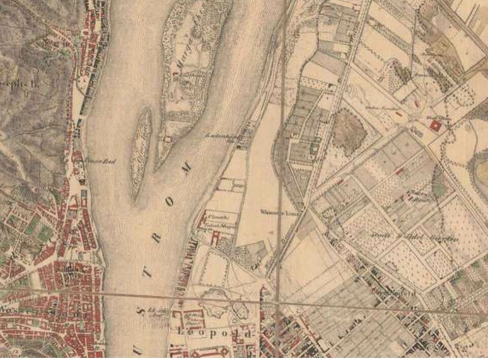 1838-as térkép a területről. Forrás: Arcanum
