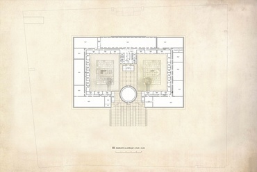 Magyar Nemzeti Múzeum tervpályázat - III.emeleti alaprajz, tervező: Skardelli György, KÖZTI Zrt.