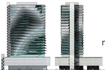 Piraeus Motion Tower, pályázat. Tervezők: Vezető tervező(k): Csiszér András, Dömölky Dániel, Lilienberg Sándor, 2010