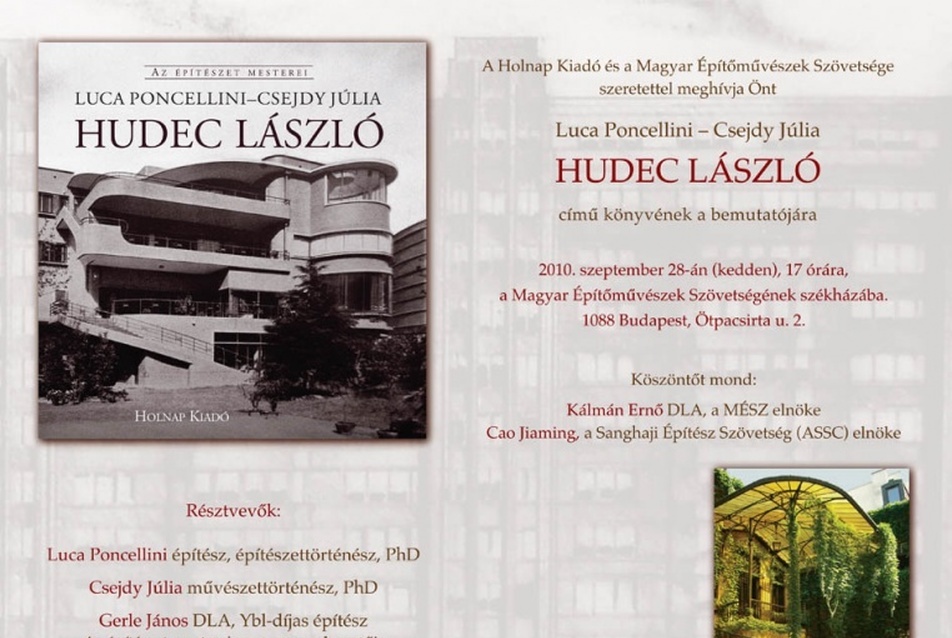 Hudec László című könyv bemutatója