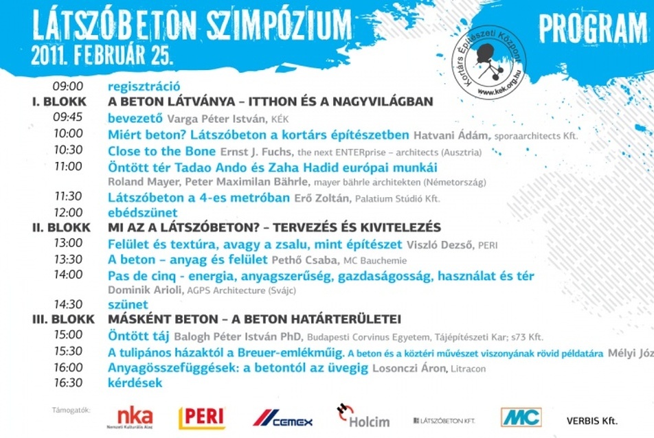 Látszóbeton szimpózium