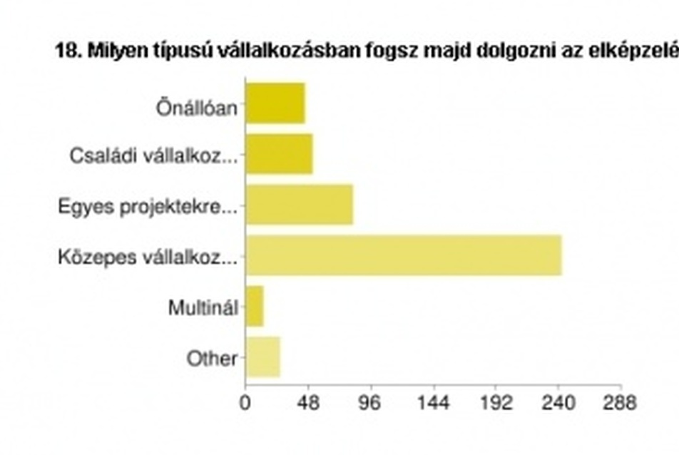 Őszintén az építészoktatásról - hallgatói felmérés 2011, milyen típusú vállalkozásban fogsz majd dolgozni?