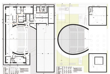 Forum Collemassari – kulturális központ, fenyőfák ölelésében, tervező: Edoardo Milesi