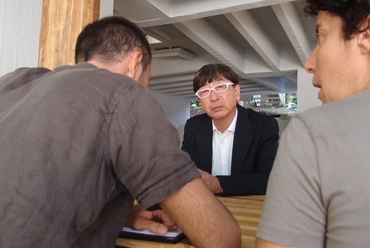 Toyo Ito a japán pavilon megnyitóján - Velencei Építészeti Biennále 2012, fotó: Bálint Csilla Cecília