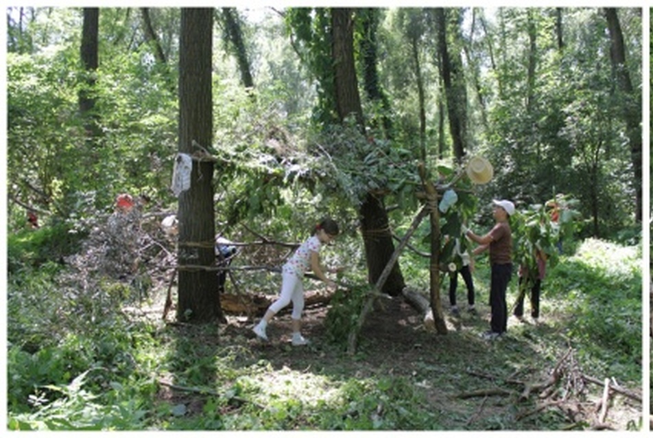 „Térmorzsoló Tábor” 2012. - helyzetfelismerés / megjelölt kilátó / ágsátor