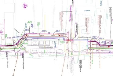 mobilgát terv helyszínrajza, részlet (forrás: engedélyezési terv, Erbo-Plan)