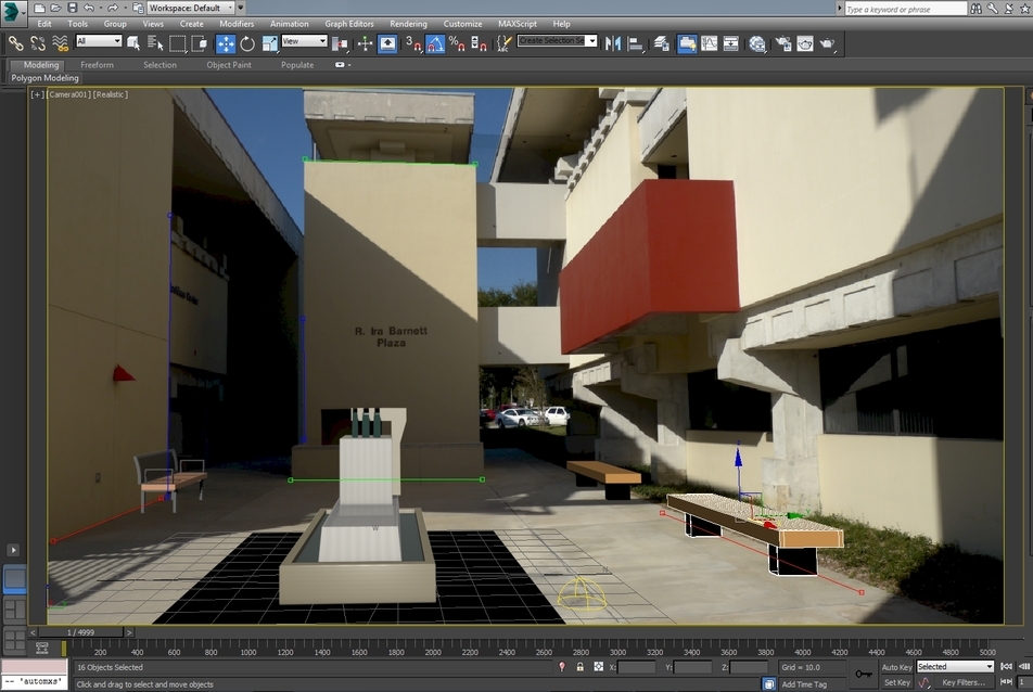 A 3ds Max Design 2014 Perspective Match funkció néhány kattintással egy fotóhoz igazítja a 3D nézetet