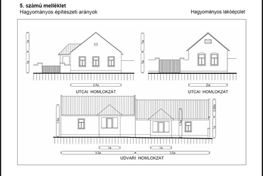 A HÉSZ hivatkozott 5. sz. melléklete szerinti épület, forrás: Balatongyörök, helyi építési szabályzat