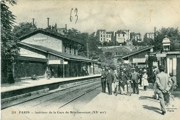 Petite Ceinture, Párizs: Ménilmontant állomás a 19. század végén