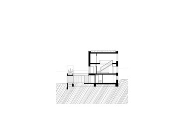 Családi ház - építészek: Kalmár László, Zsuffa Zsolt - metszet