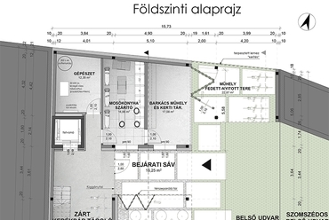 Cohousing, Debrecen - Földszinti alaprajz - tervező: Kiss Tamás