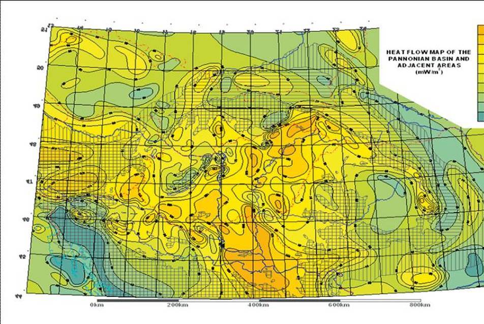 A Kárpát-medence hőáramtérképe
