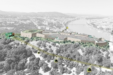 drónlátvány, Gellérthegy és Citadella hasznosítása - építész: Nartarchitects