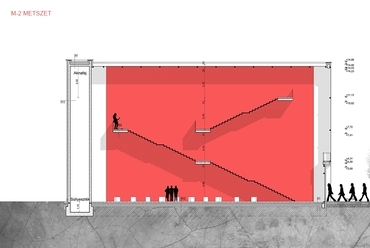 m2-m2 metszet - tervező: Bató Blanka