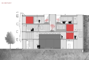 m3-m3 metszet - tervező: Bató Blanka