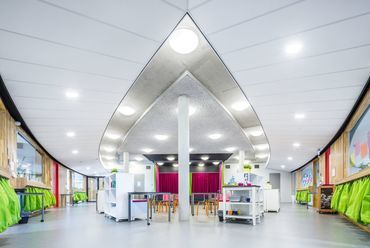 De Noordster Community Brede School - termék: Ecophon Focus A, Gedina A, Gedina E forrás: Saint-Gobain 