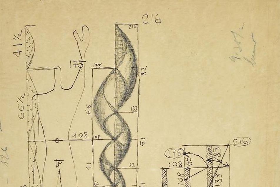 MODULOR szabadkézi rajza - forrás: fondationlecorbusier.fr