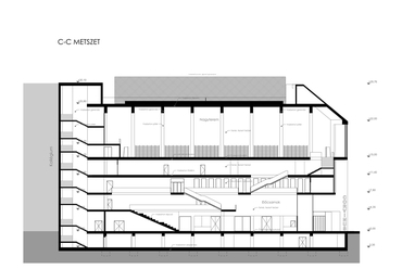 C-C metszet - építész: Rantal Gábor, Mester Ádám, Házy Zsolt Róbert