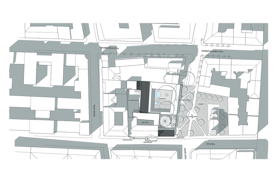 Helyszínrajz - Építész: Mészáros János, Mészáros András, Jäger Krisztián (Térprofil Kft.)