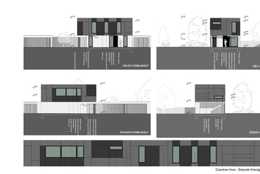 Családi ház, Solymár, homlokzatok - építész: Czentner Imre