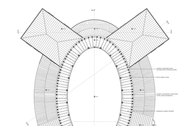tetőszerkezet, Ferences Rehabilitációs Központ - építész: Telek Zsófia