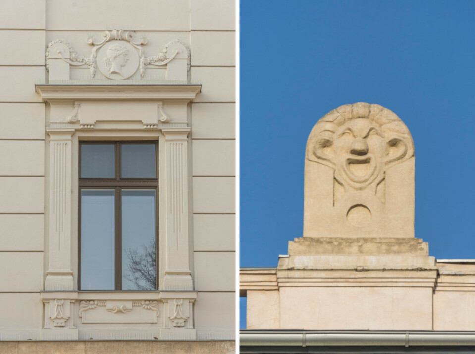 Részletek a Budai Vigadó épületéről. Fotó: Kis Ádám – Lechner 