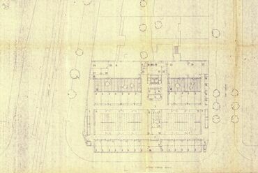 III. emeleti alaprajz. Építész tervezők: Lázár Antal, Reimholz Péter, 1970 – Lechner Tudásközpont, Dokumentációs Központ / Tervtár, Iparterv