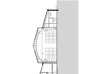 Operaház Eiffel Műhelyház és Próbacentrum, metszet - terv: Marosi Miklós / KÖZTI 