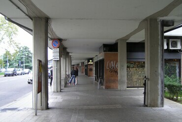 Bologna, Quartiere Barca, Treno - árkád, Giuseppe Vaccaro, 1957-1962. Fotó: Lampert Rózsa