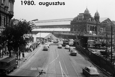 Építkezések a Nyugati (Marx) téren, 1980. Forrás: Ilyenisvoltbudapest.hu 