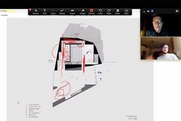 távkonzultáció vázlat, Jován Endre: Auer Zenei Központ, Veszprém,  Komplex tervezés 1. (INNOVATÍV KÖZÖSSÉGI TEREK STÚDIÓ, konzulens: Balázs Mihály DLA) 2020