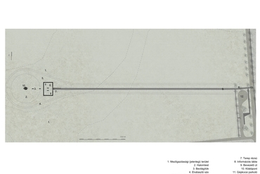 Helyszínrajz - Alföld piramisai látogatóközpont - építész: TóthA Máté