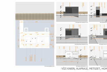 Vizi kabin alaprajz - Orfűi szaunaház - építész: Kiss Eszter