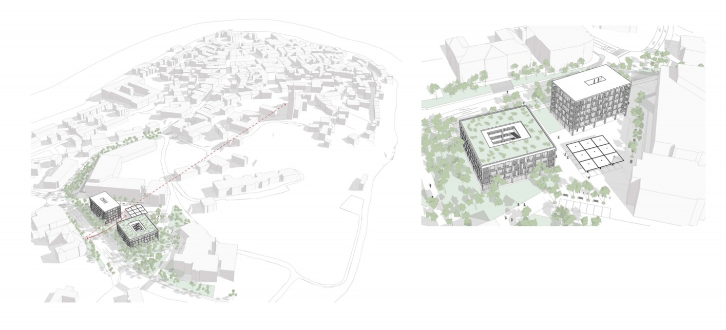 NT6 pályázat Novo Mesto-ban, Tervező: Építész Stúdió, A projekt  alaprajzai és metszetei a mellékletben érhetőek el.