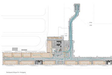 A Budapest Airport Pier1 belsőépítészete, Tervező: DVM group, Alkotók: Kiss Ida, Kovács Petra, Lukátsi Marcell, S39 HybridDesign, Fotó: Végel Dániel