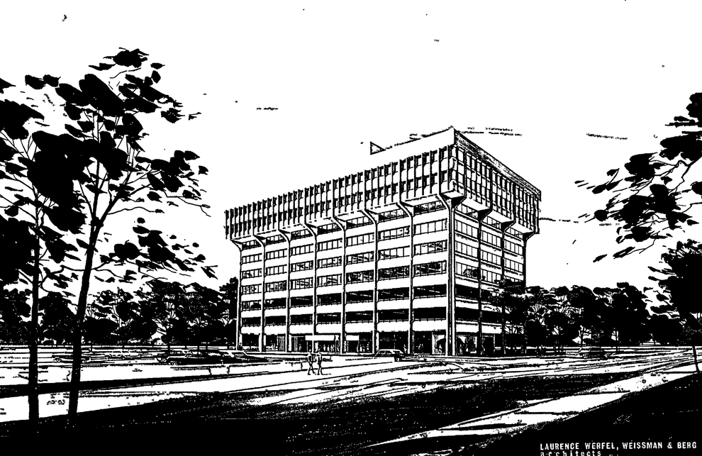 Irodaház, Queens, New York, 1963–1964, Laurence Werfel & Associates Architects – Mertl Gábor