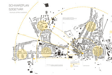 Piac, Szigetvár – település léptékű koncepció – Terv: Lengyel Tamás / Pécsi Tudományegyetem Építész Szakmai Intézet
