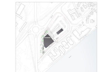 Powerhouse Telemark – tervező: Snøhetta, 2020., Porsgrunn, Norvégia – helyszínrajz