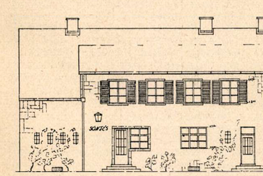 Ifj. Kotsis Iván harmadéves építészhallgató vendéglőterve Révfülöpre, 1940-ből (Technika, 1940/9. 277. o.)