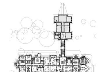 A szabadkígyósi Wenckheim-kastély rehabilitációja, alaprajz, Építészet:  Konkrét Stúdió, (Kivitelezés: 2019-)
