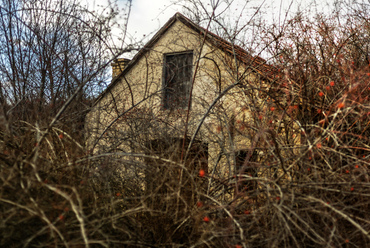 Elfeledett pince Pécsely határában. A Balatontól, vagy a panorámás domboldalaktól távolodva ma is sok hasonlóval találkozhatunk, bár az ismertebb dűlőkön mintha csökkenne a számuk.