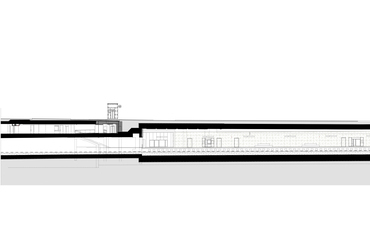 A Népliget állomás felújításának tervrajzai – hosszmetszet – Forrás: Bright Field Studios