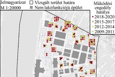 A működési engedéllyel rendelkező szálláshelyek Lipótvárosban.