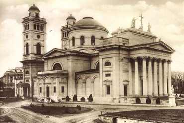 Eger, főszékesegyház, 1937-ben, tervező és kivitelező: Hild József (képeslap)