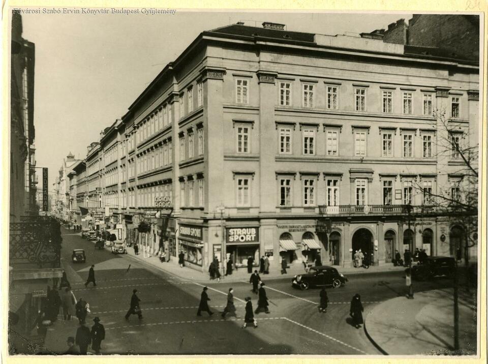 Október 6. utca 1. 1940 körül, tervező: Hild József (FSZEK – Budapest Gyűjtemény)