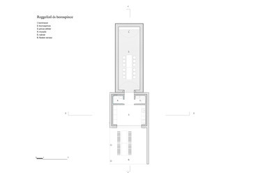 Szegzárd – the lodge – Alaprajz, reggeliző és borospince – Tervező: Fialovszky Tamás, Kenéz Gergely, Varga Katalin (építész stúdió)