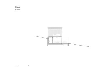 Szegzárd – the lodge – Keresztmetszet, kisház – Tervező: Fialovszky Tamás, Kenéz Gergely, Varga Katalin (építész stúdió)
