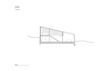 Szegzárd – the lodge – Metszet, kisház – Tervező: Fialovszky Tamás, Kenéz Gergely, Varga Katalin (építész stúdió)