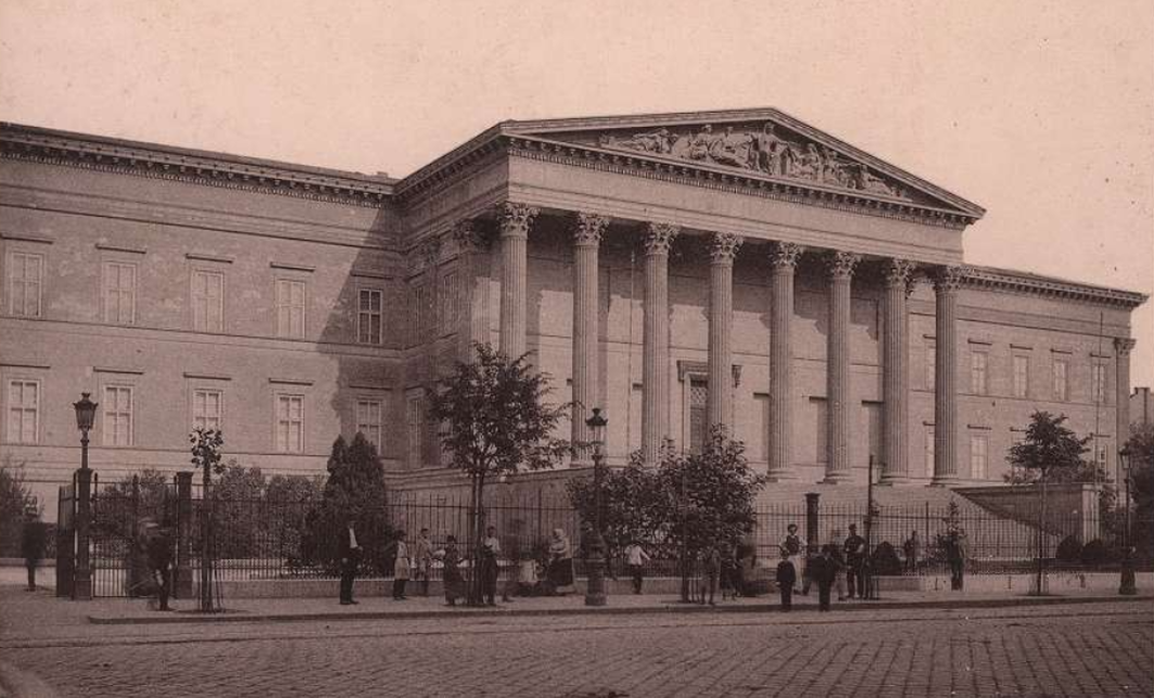 Budapest, Nemzeti Múzeum 1890 körül, tervező: Pollack Mihály (FSZEK Budapest Gyűjtemény)