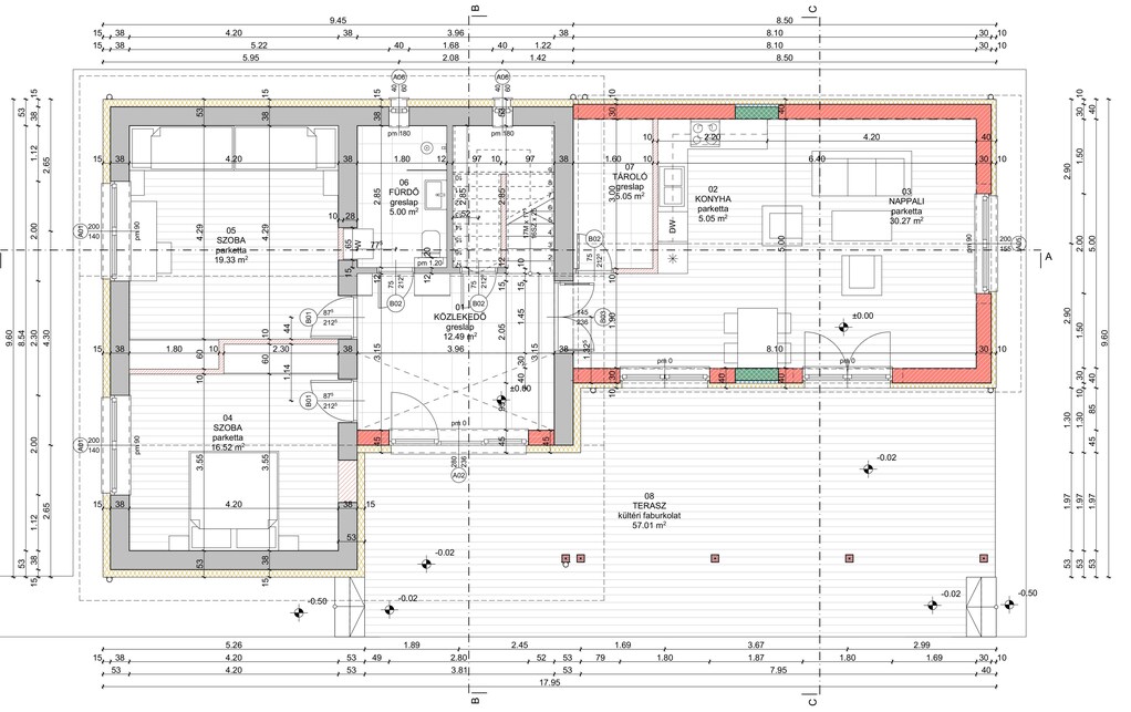 3. javaslat földszinti alaprajz (NMTK 084) – terv: Perényi Stúdió